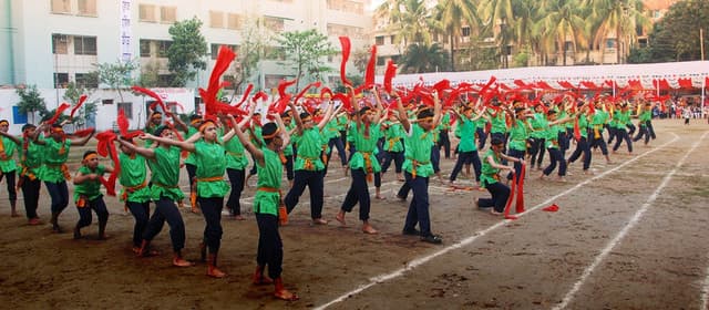Children collaborating in a group activity.